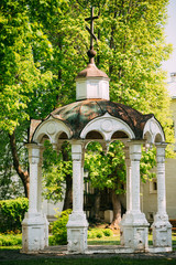Old gazebo in the Monastery of Saint Euthymius in Suzdal, Russia