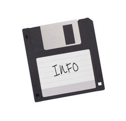 Floppy Disk - Tachnology from the past, isolated on white