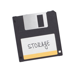 Floppy Disk - Tachnology from the past, isolated on white