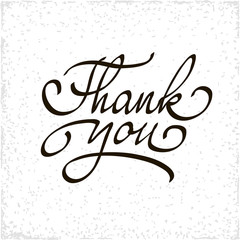 Inscription Thank you. Original handwritten calligraphy for your logo.