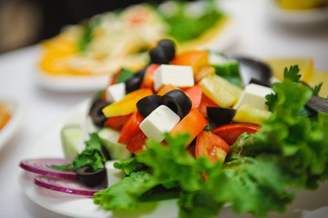 fresh dietary salad from many ingredient