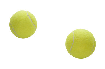 Two tennis ball isolated on white