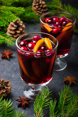 mulled wine with cranberry and orange