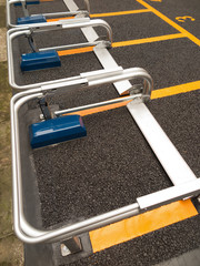 二輪車用のコイン駐車場　