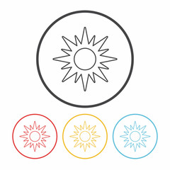 Space sun line icon