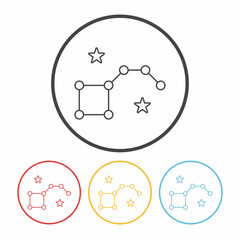 Space star line icon