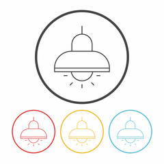 lamp line icon