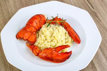 Risotto with lobster