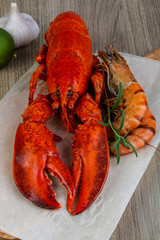 Lobster and shrimps