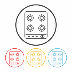 gas stove line icon