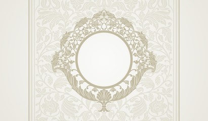 wedding card design, paisley floral pattern , India