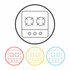 gas stove line icon