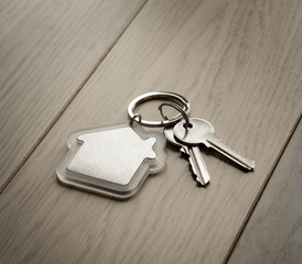 House keys with house keyring