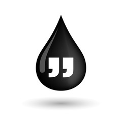 Vector oil drop icon with  quotes