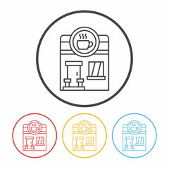 coffee shop store line icon