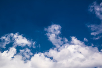 White clouds in blue sky