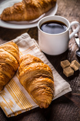 Coffee and croissant
