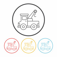 Fototapeta premium truck line icon