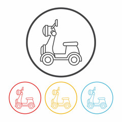 mortocycle line icon