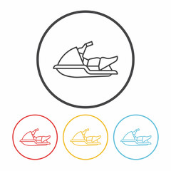 water motor line icon