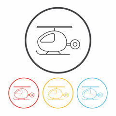 helicopter line icon
