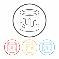 Pigment paint line icon