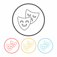 opera mask line icon