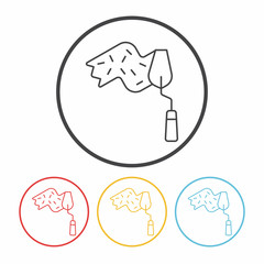 Fototapeta premium Paint brush line icon