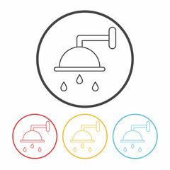 Showerheads line icon