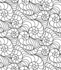 Vector floral background of drawn lines