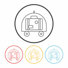 suitcase line icon