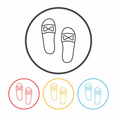 Slippers line icon