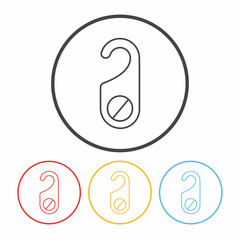 Do not disturb line icon