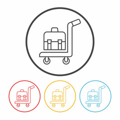 suitcase line icon