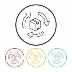 logistics freight line icon