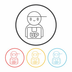 Deliveryman line icon