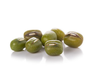 Mung beans isolated on white background