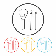 makeup brush line icon
