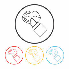 lipstick line icon