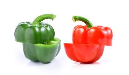 pepper on white background