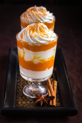 pumpkin and cream cheese dessert