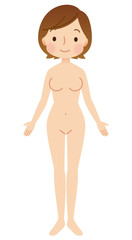 Fototapeta premium 女性の身体 裸 全身