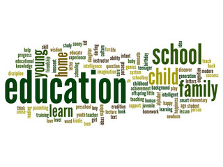 Conceptual education word cloud