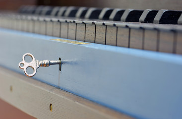 Key Detail of an Cembalo Instrument