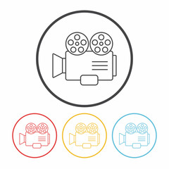 video camera line icon
