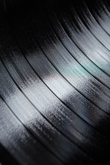 close up of vinyl LP record