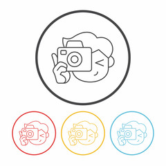 photographer line icon