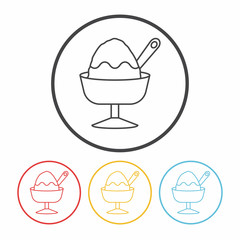 dessert ice cream line icon