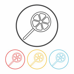 lollipop line icon