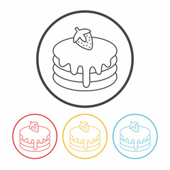 pancake line icon